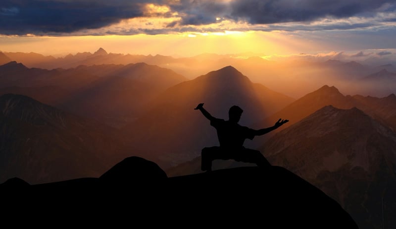 Tai Chi Sunrise Silhouette
